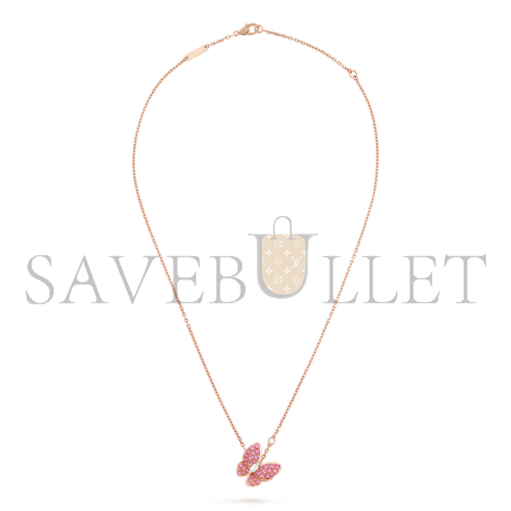 VAN CLEEF ARPELS TWO BUTTERFLY PENDANT VCARO3M200